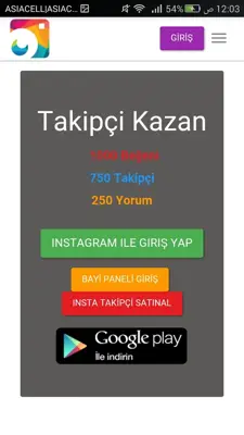 Takipci Kazan 10k android App screenshot 0